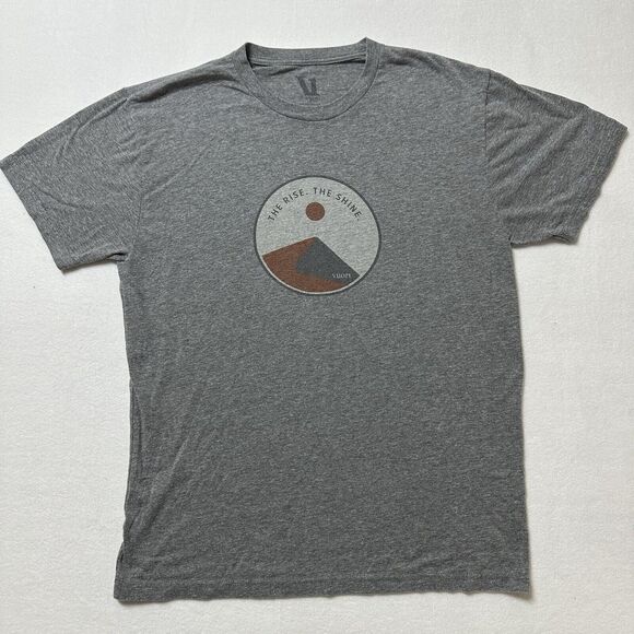Vuori Other - Vuori T-Shirt Heather Gray The Rise The Shine Graphic Mens Medium